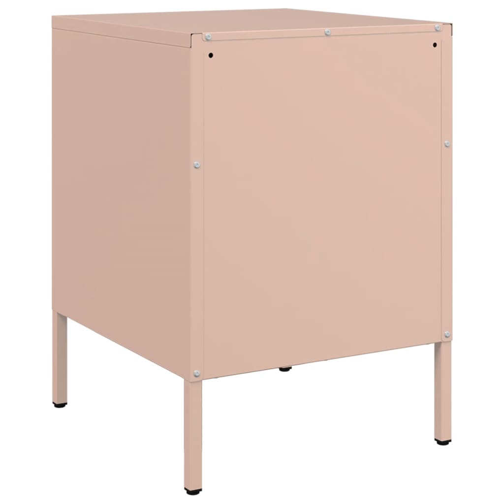 Table de chevet en acier Rose
