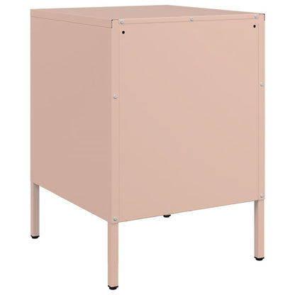 Table de chevet en acier Rose