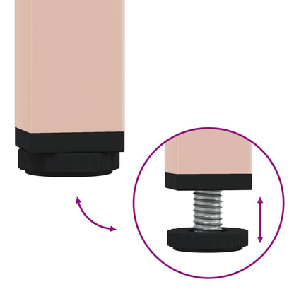 Table de chevet en acier Rose