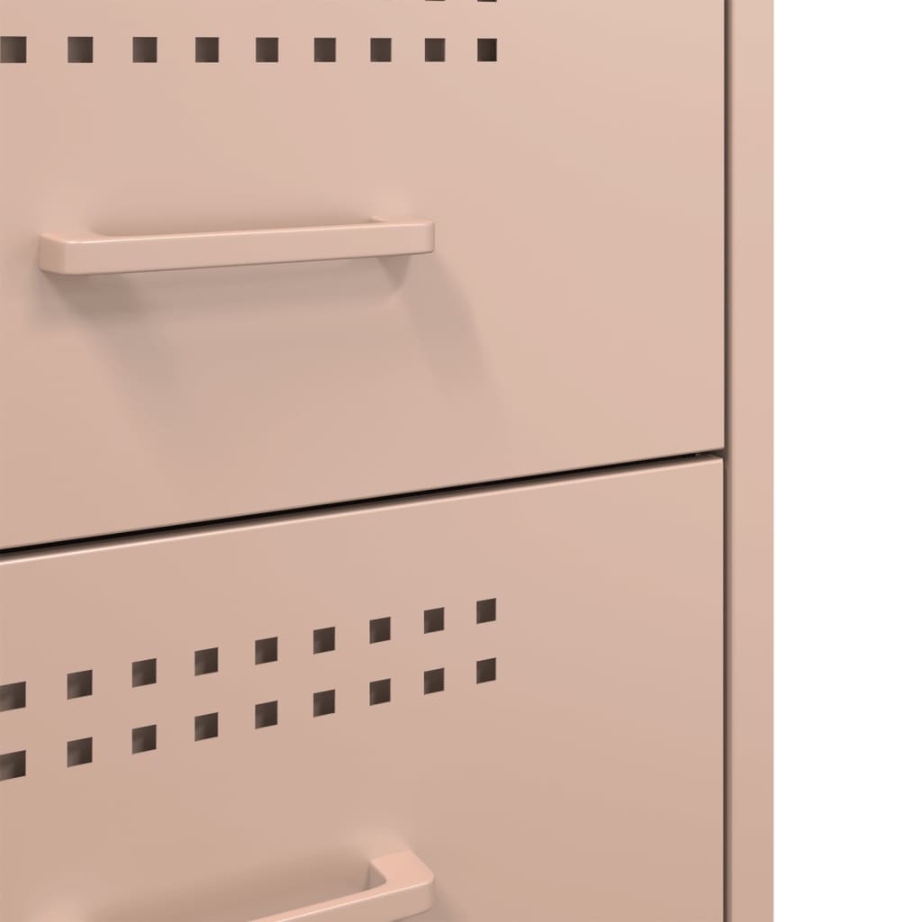 Table de chevet en acier Rose