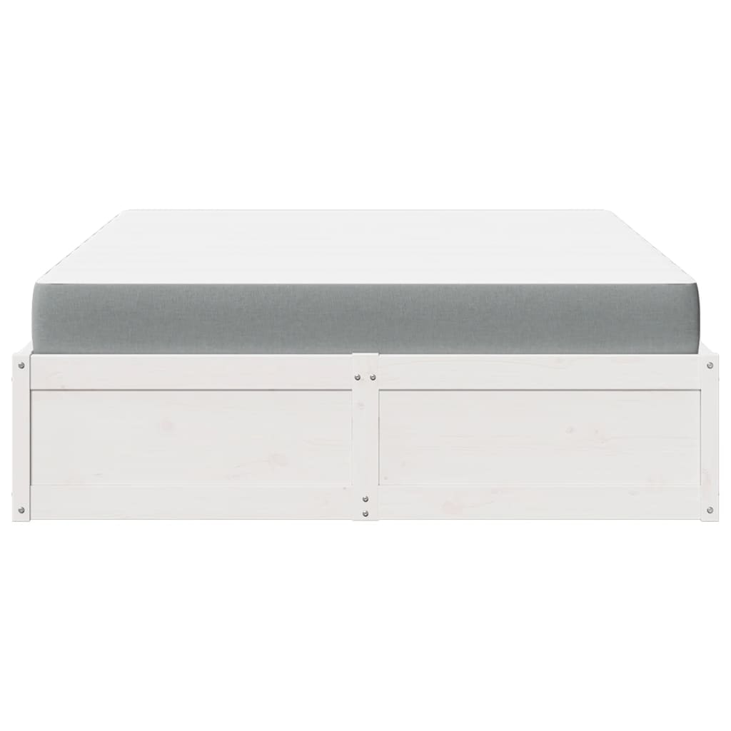 Pack lit blanc et matelas PAQUITO 140x200cm