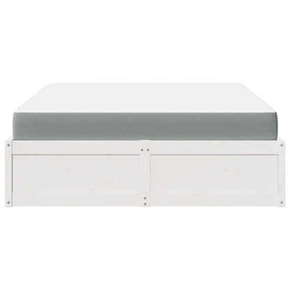 Pack lit blanc et matelas PAQUITO 140x200cm