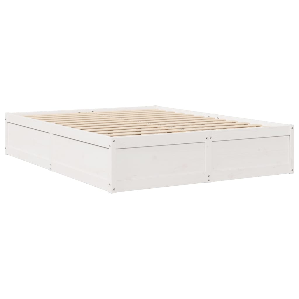 Pack lit blanc et matelas PAQUITO 140x200cm