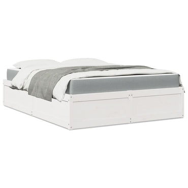 Pack lit blanc et matelas PAQUITO 140x200cm