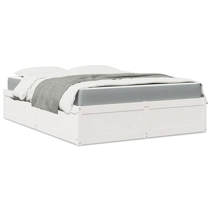 Pack lit blanc et matelas PAQUITO 140x200cm