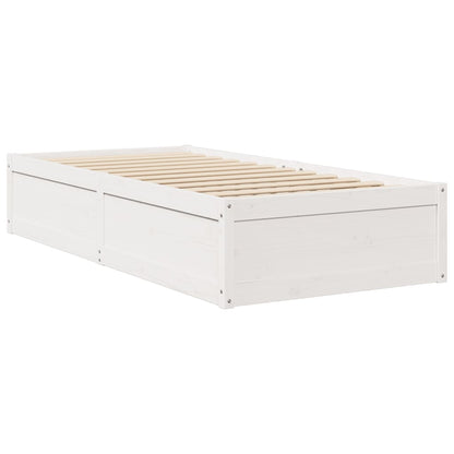 Pack lit blanc et matelas PAQUITO 90x190cm