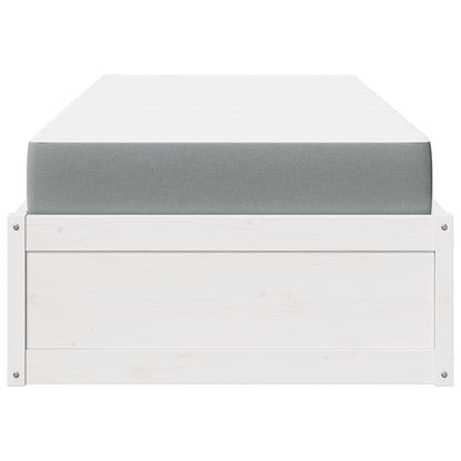 Pack lit blanc et matelas PAQUITO 90x190cm