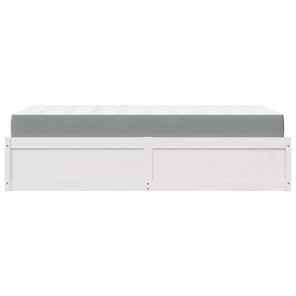 Pack lit blanc et matelas PAQUITO 90x190cm