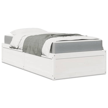 Pack lit blanc et matelas PAQUITO 90x190cm