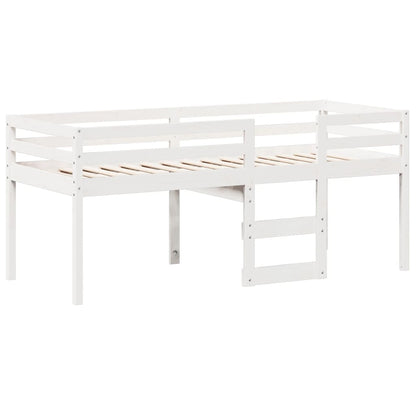 Letto alto con tetto 75x190 cm in legno di pino solido