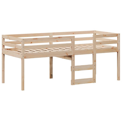 Letto alto con tetto 75x190 cm in legno di pino solido