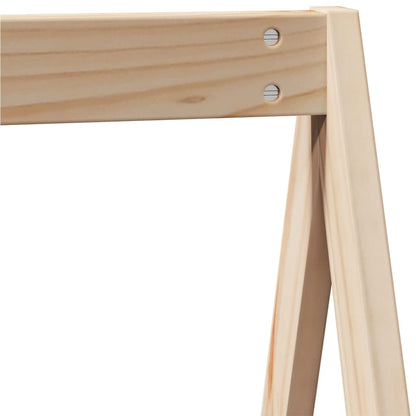 Letto a castello e scala e tetto 90x190 cm in legno di pino solido