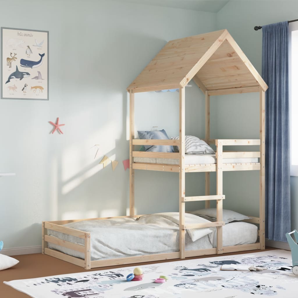 Lit montessori avec cabane de jeu perchée ZACK