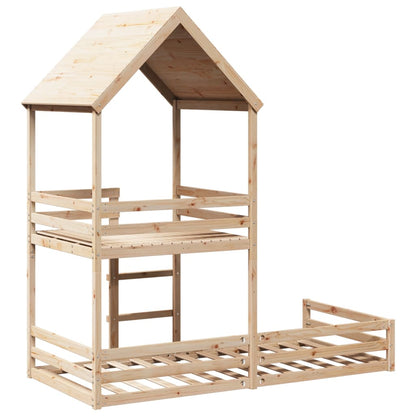 Lit montessori avec cabane de jeu perchée ZACK