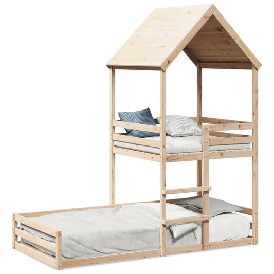 Lit montessori avec cabane de jeu perchée ZACK