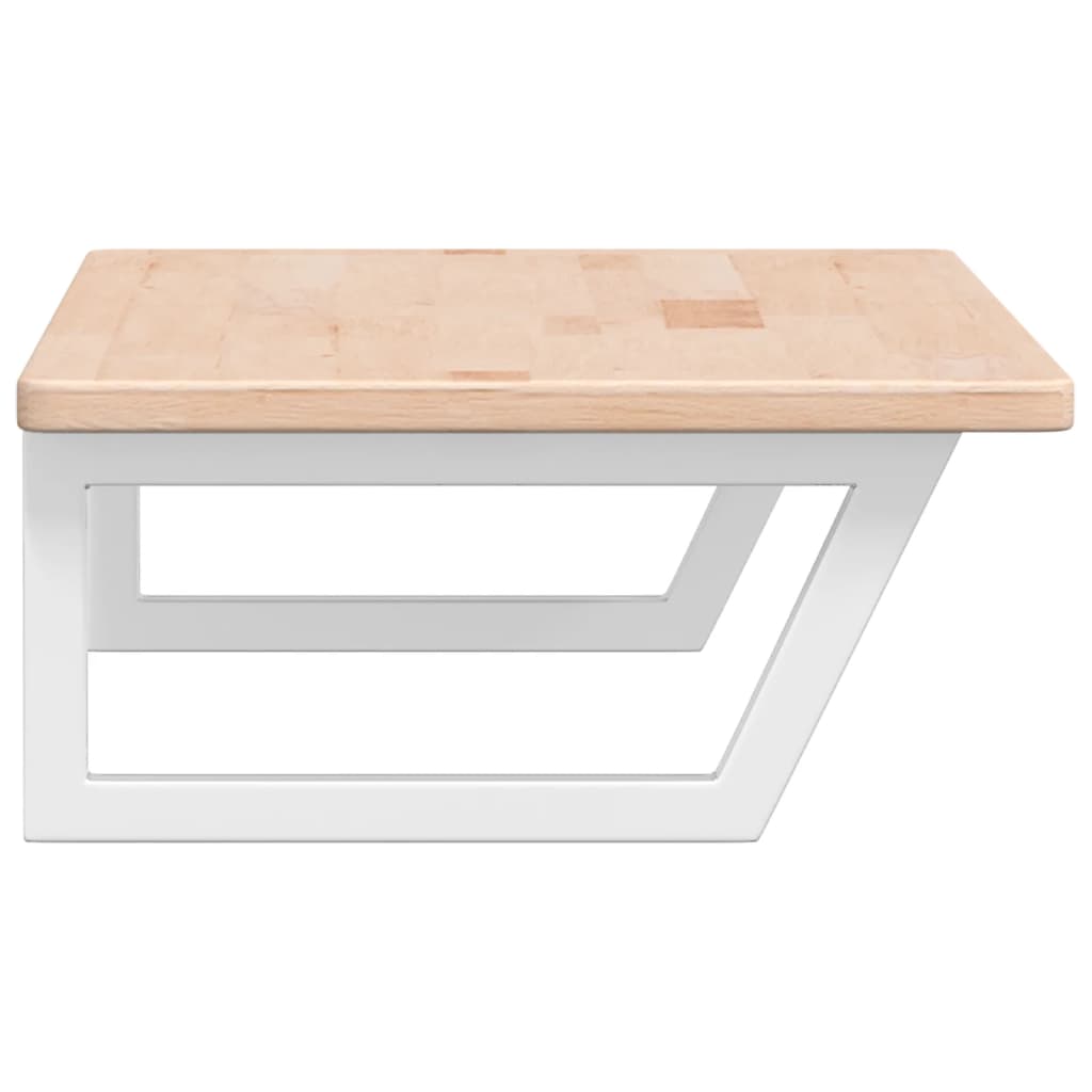Steel wall shelf steel and solid oak wood