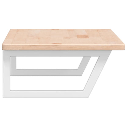 Steel wall shelf steel and solid oak wood