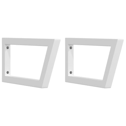 Steel wall shelf steel and solid oak wood