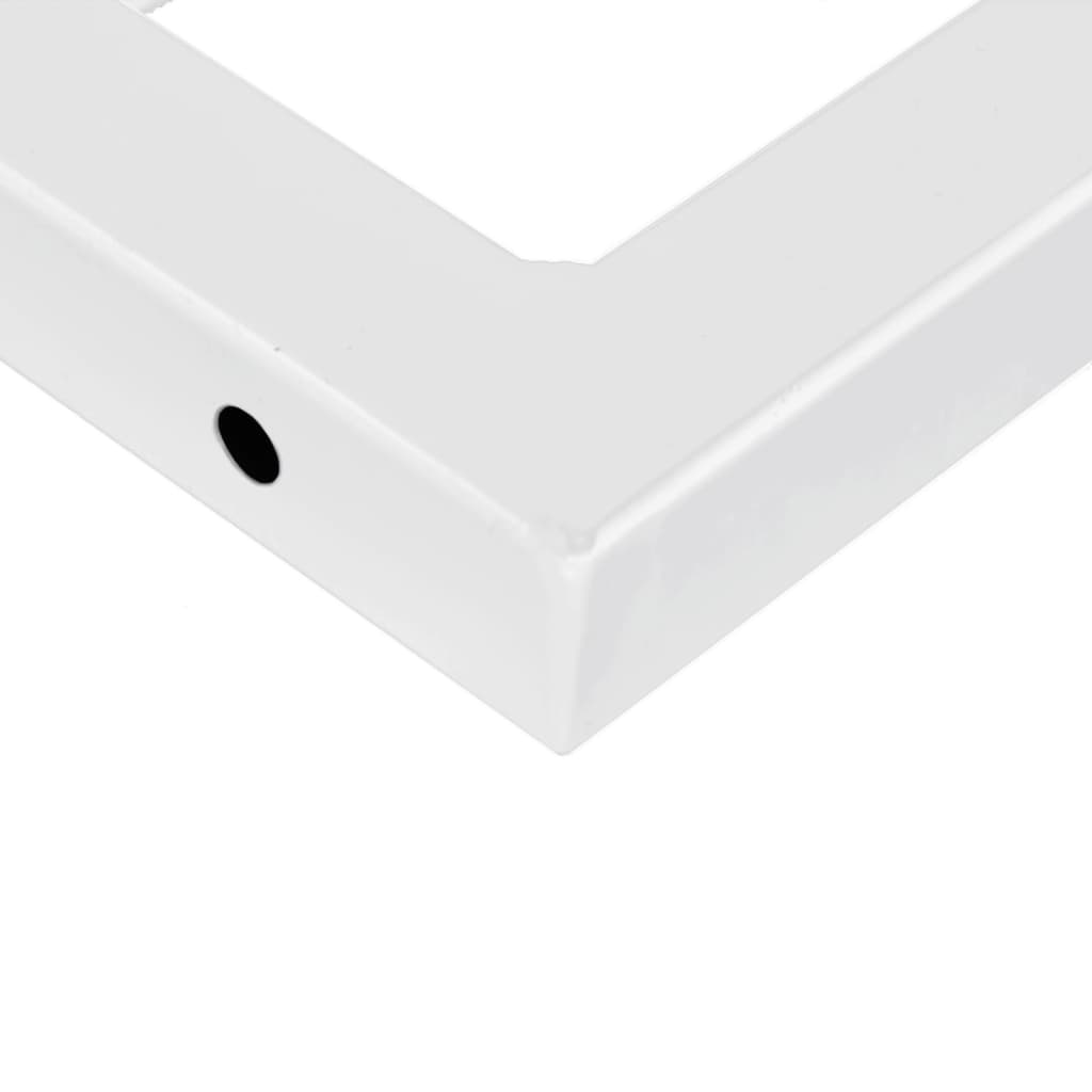 Steel wall shelf steel and solid oak wood