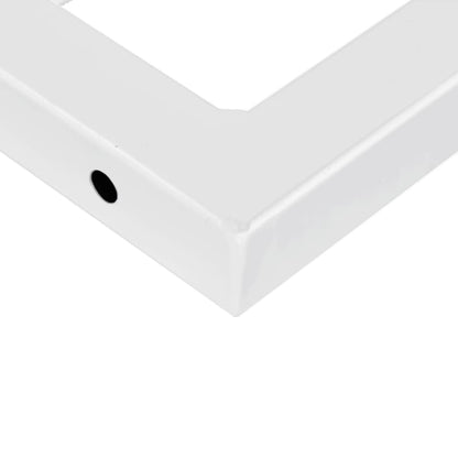 Steel wall shelf steel and solid oak wood