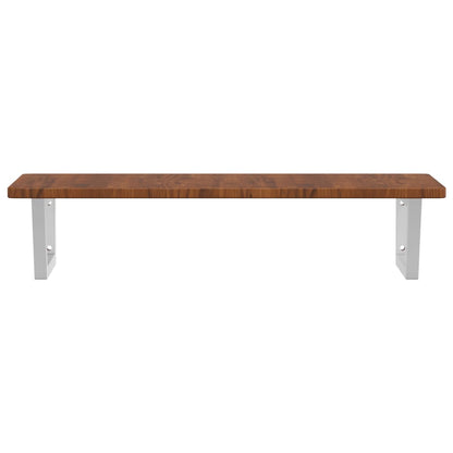 Steel wall shelf steel and solid oak wood