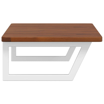 Steel wall shelf steel and solid oak wood