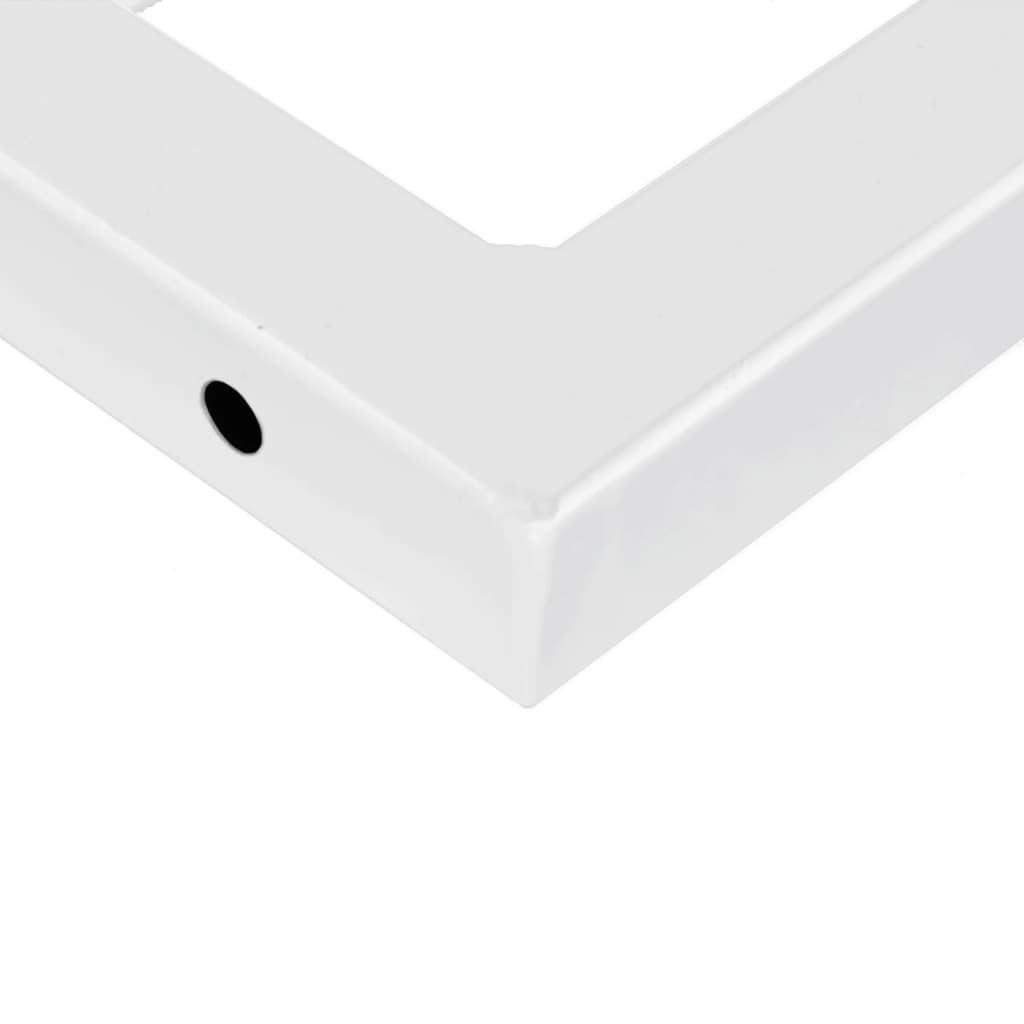 Steel wall shelf steel and solid oak wood