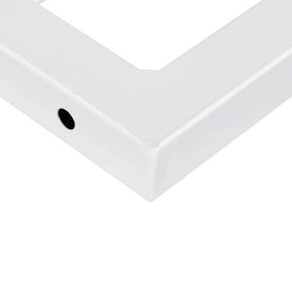 Steel wall shelf steel and solid oak wood