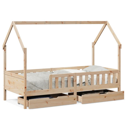 Lit Cabane avec matelas et 2 tiroirs VOLTAIRE