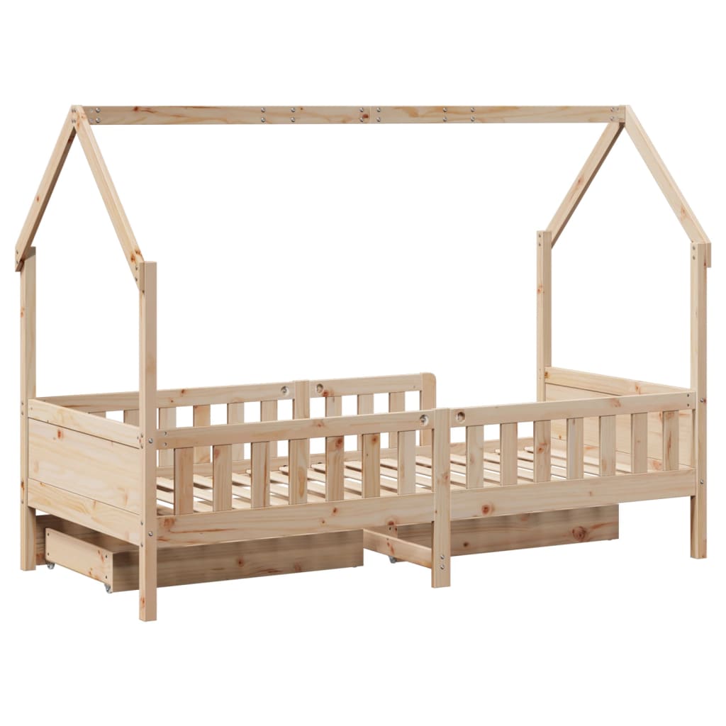 Lit Cabane avec matelas et 2 tiroirs VOLTAIRE