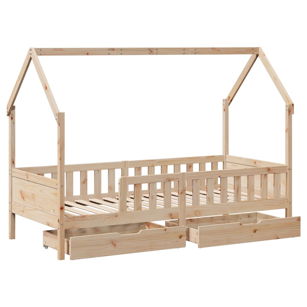 Lit Cabane avec matelas et 2 tiroirs VOLTAIRE