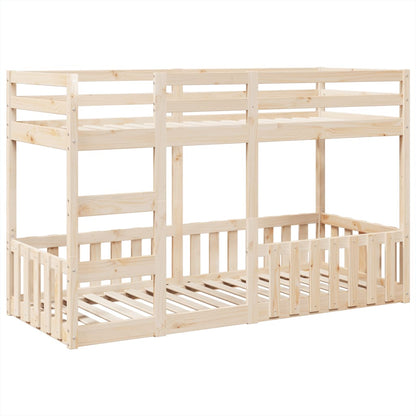 Litera de 90x190 cm de madera de pino sólido