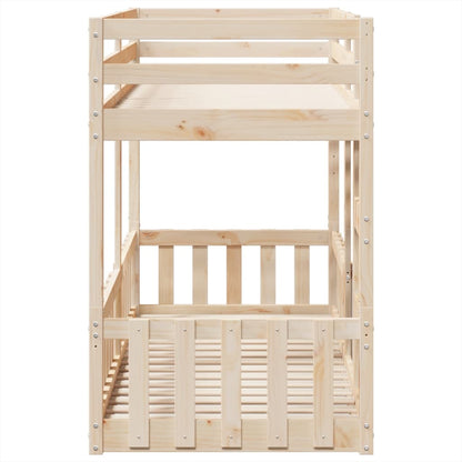 Litera de 90x190 cm de madera de pino sólido