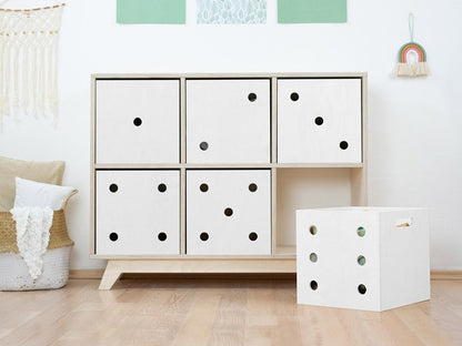 Dados de caja de almacenamiento de madera