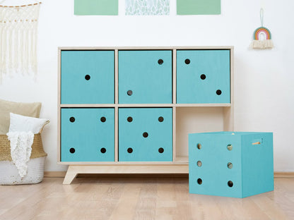 Dados de caja de almacenamiento de madera