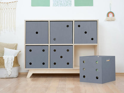 Dados de caja de almacenamiento de madera