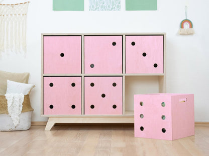 Dados de caja de almacenamiento de madera