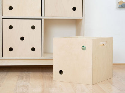 Dados de caja de almacenamiento de madera