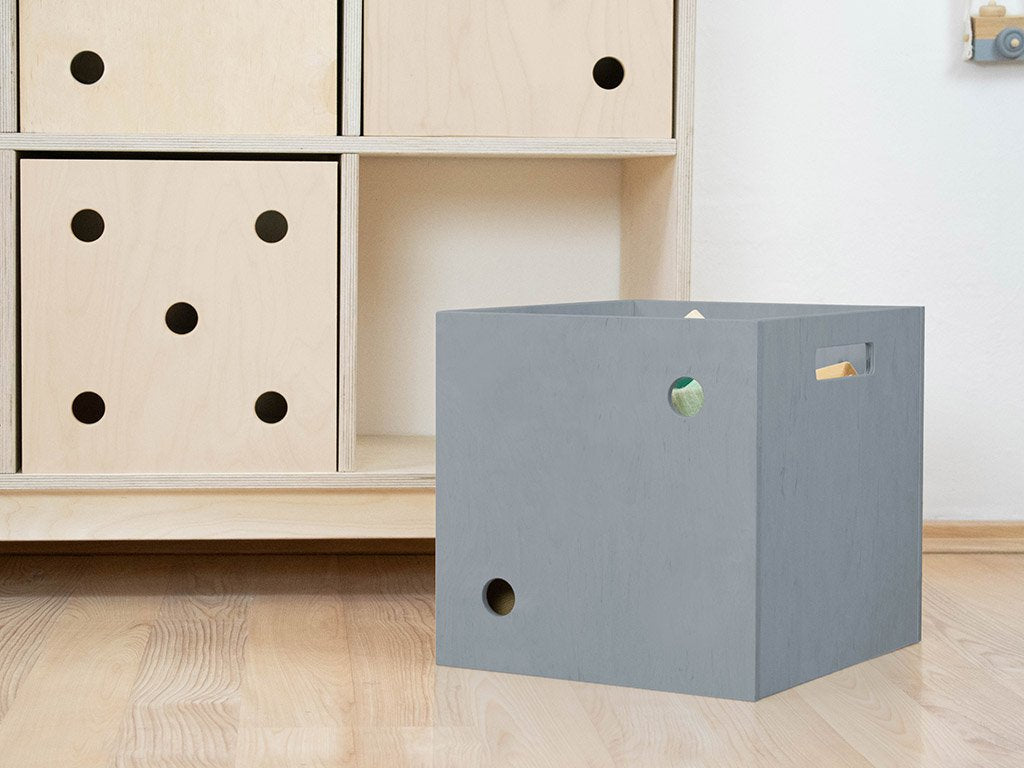 Dados de caja de almacenamiento de madera