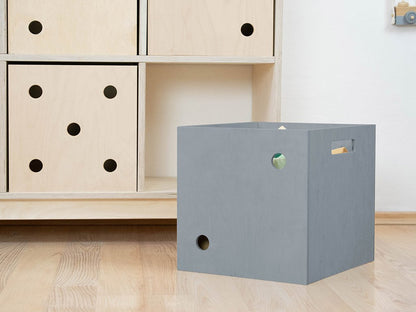 Dados de caja de almacenamiento de madera