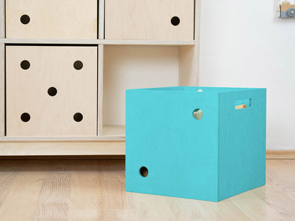 Dados de caja de almacenamiento de madera