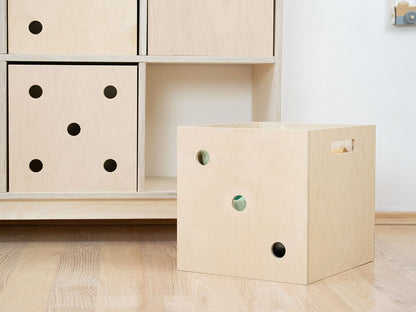 Dados de caja de almacenamiento de madera