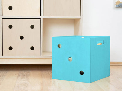Dados de caja de almacenamiento de madera