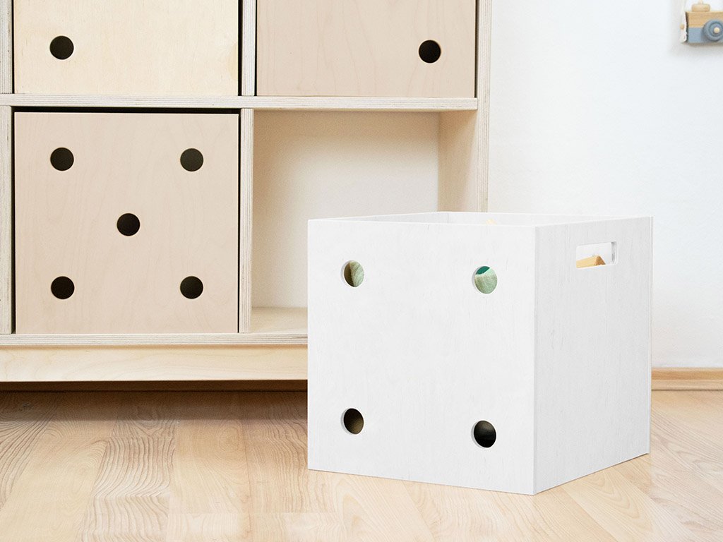 Dados de caja de almacenamiento de madera