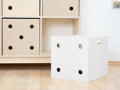 Dados de caja de almacenamiento de madera