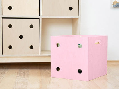 Dados de caja de almacenamiento de madera