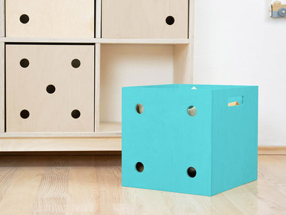 Dados de caja de almacenamiento de madera