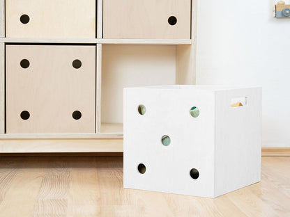 Dados de caja de almacenamiento de madera