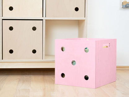 Dados de caja de almacenamiento de madera