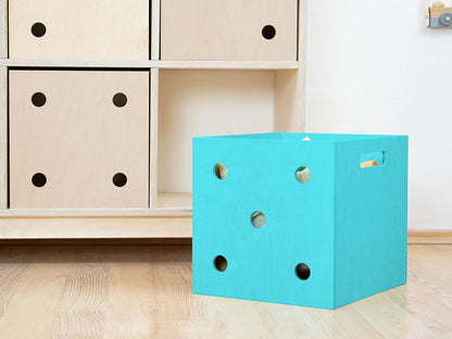 Dados de caja de almacenamiento de madera